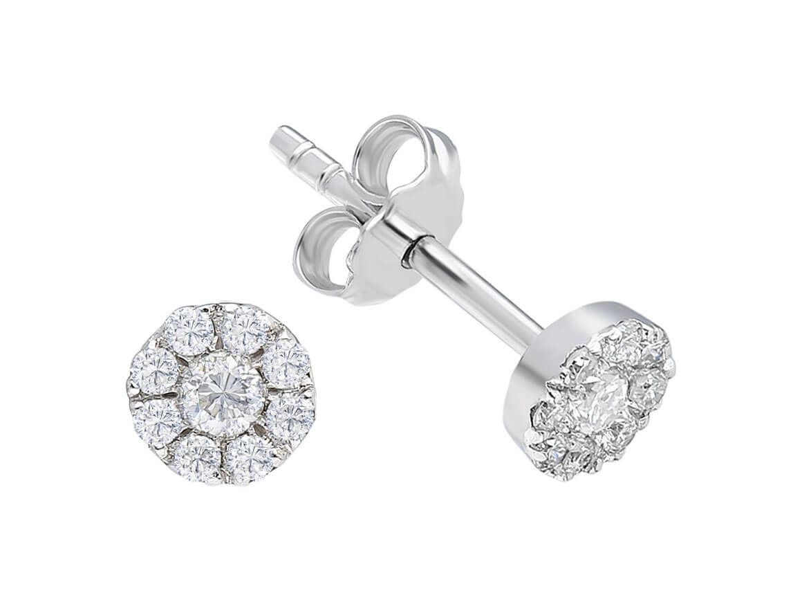 Boucles d'oreilles solitaires effet diamant 0,60 carat