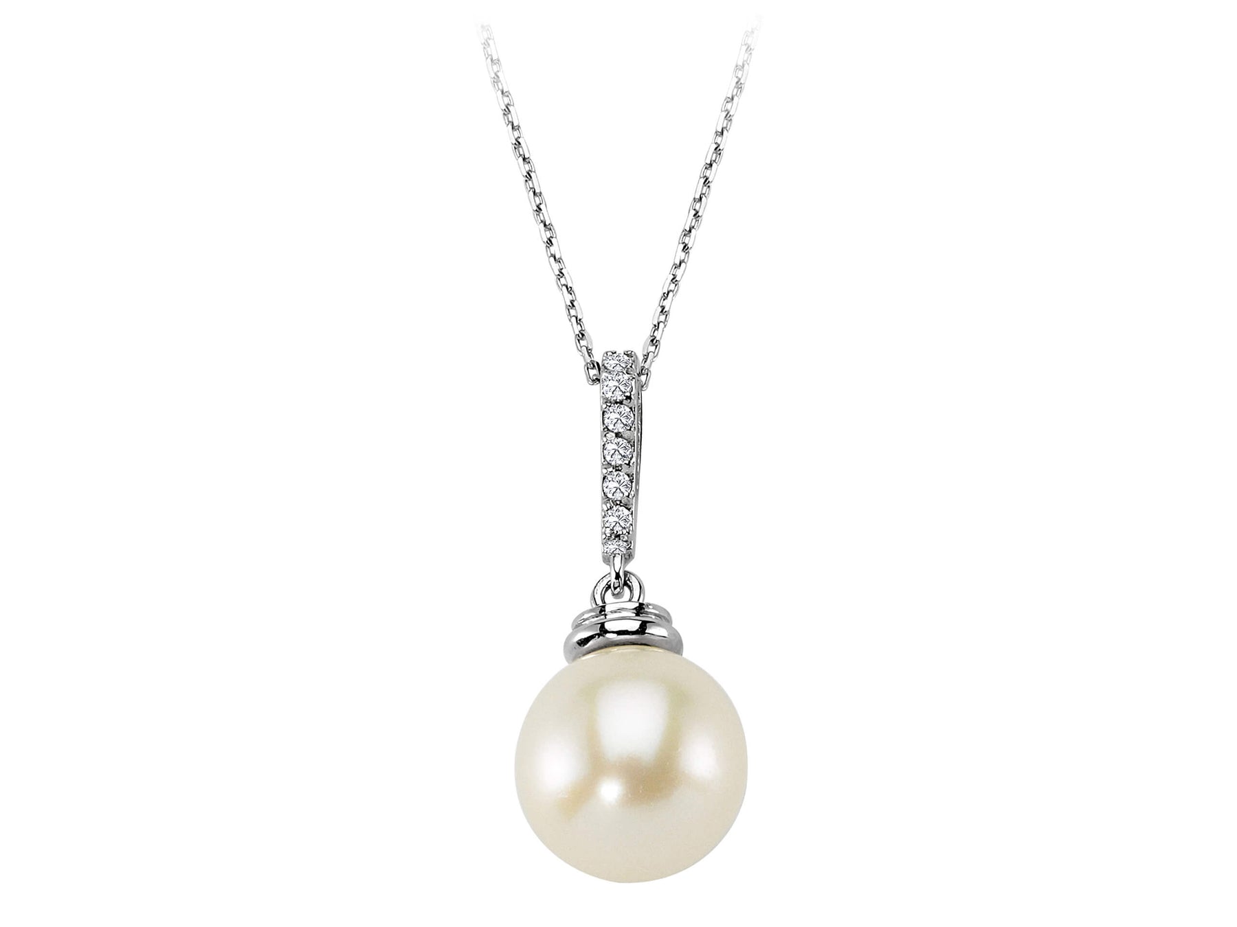 Diamond and pearl necklace