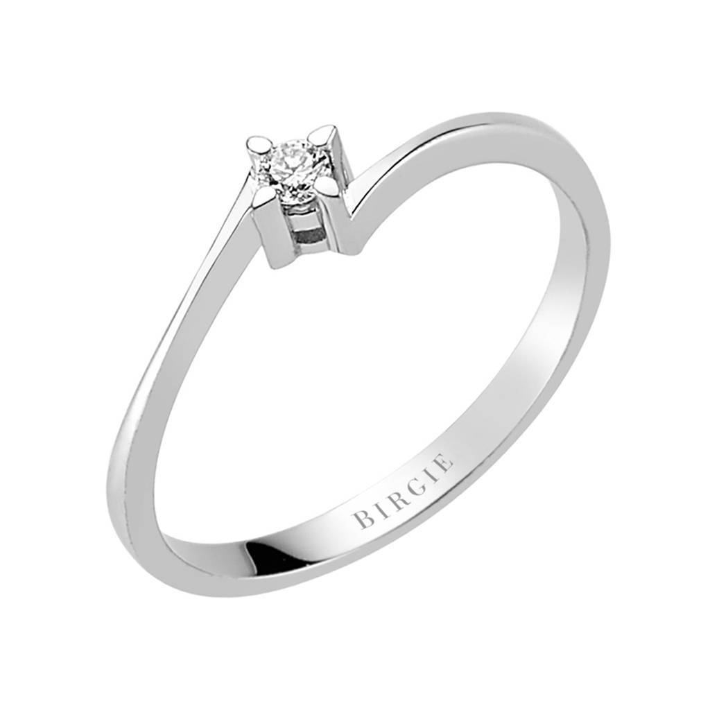 Bague solitaire diamant 0,06 carat