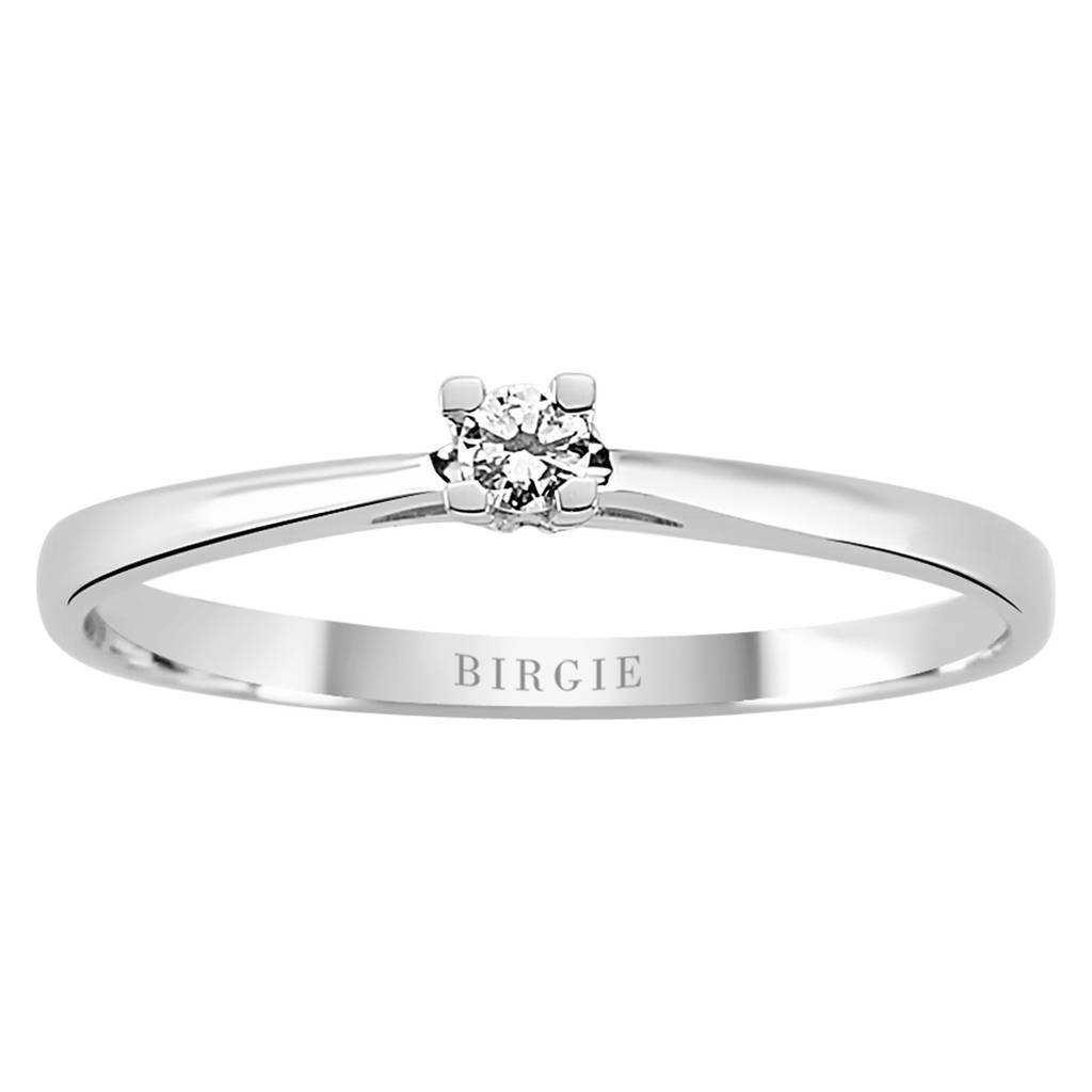 Bague solitaire diamant 0,05 carat