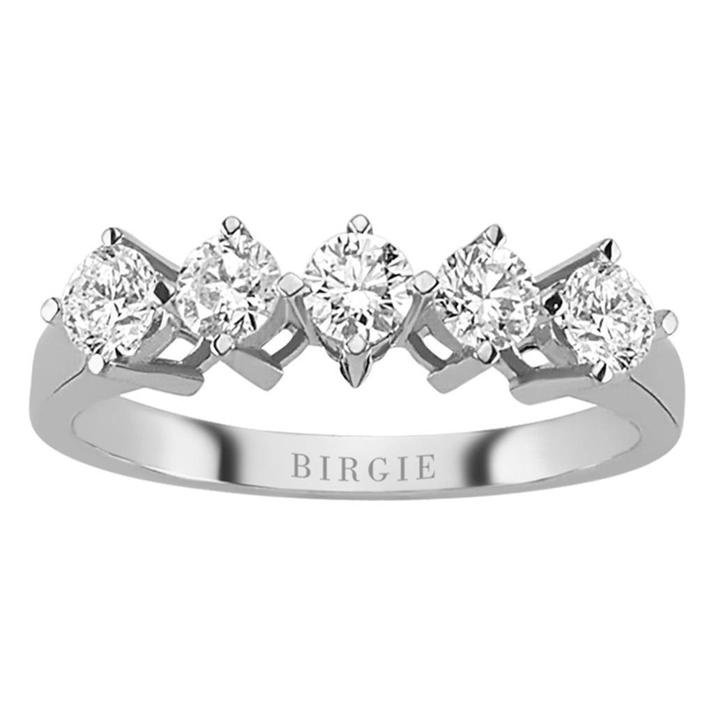 0.76 Carat Diamond 5 Stone Engagement Ring