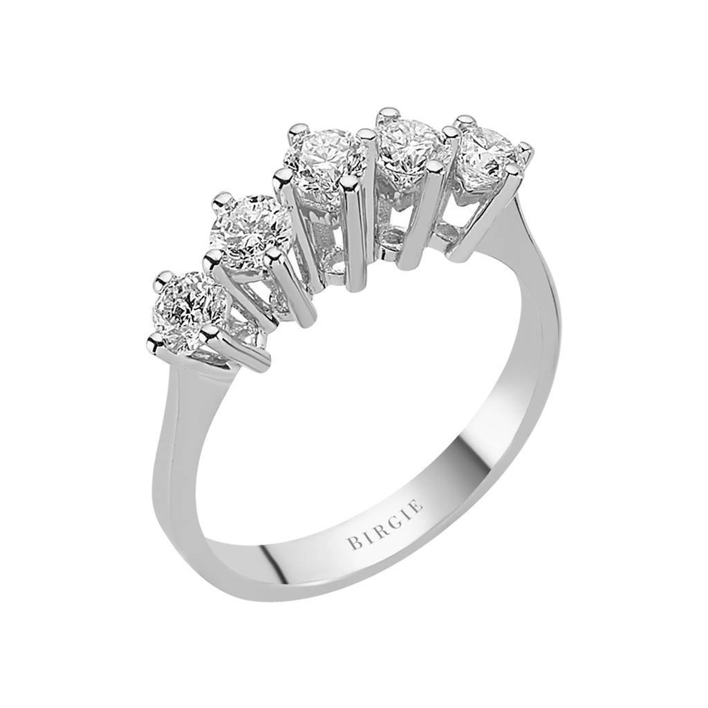 0.95 Carat Diamond 5 Stone Engagement Ring