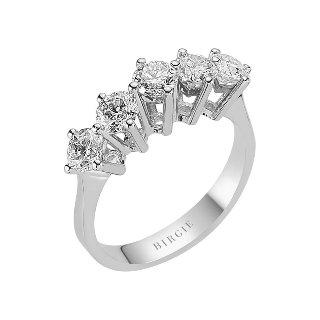 1.60 Carat Diamond 5 Stone Engagement Ring