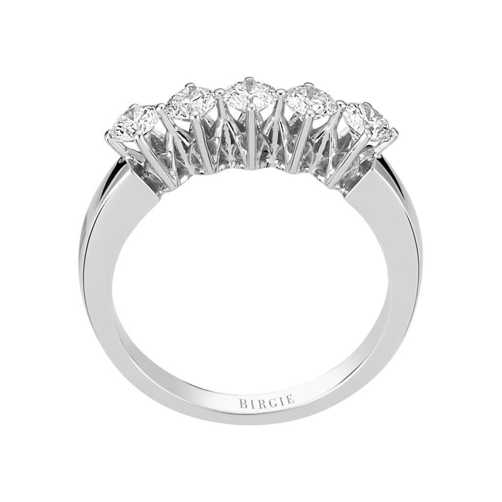 0.77 Carat Diamond 5 Stone Engagement Ring