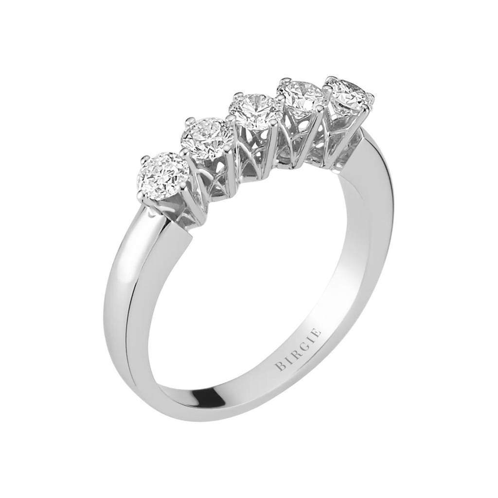 0.77 Carat Diamond 5 Stone Engagement Ring