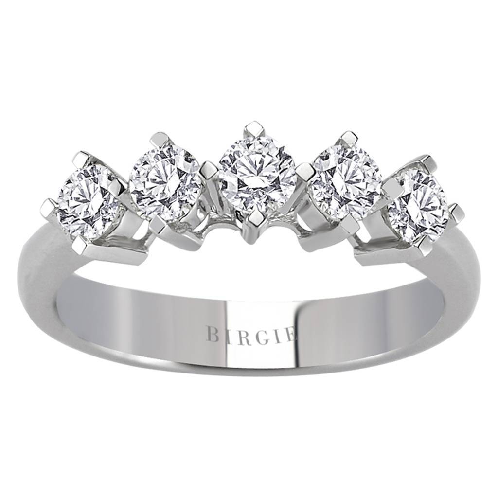 0.78 Carat Diamond 5 Stone Engagement Ring