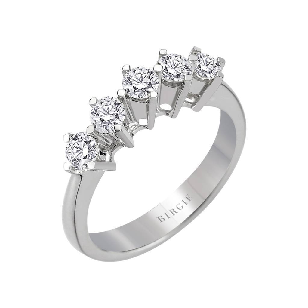 0.78 Carat Diamond 5 Stone Engagement Ring