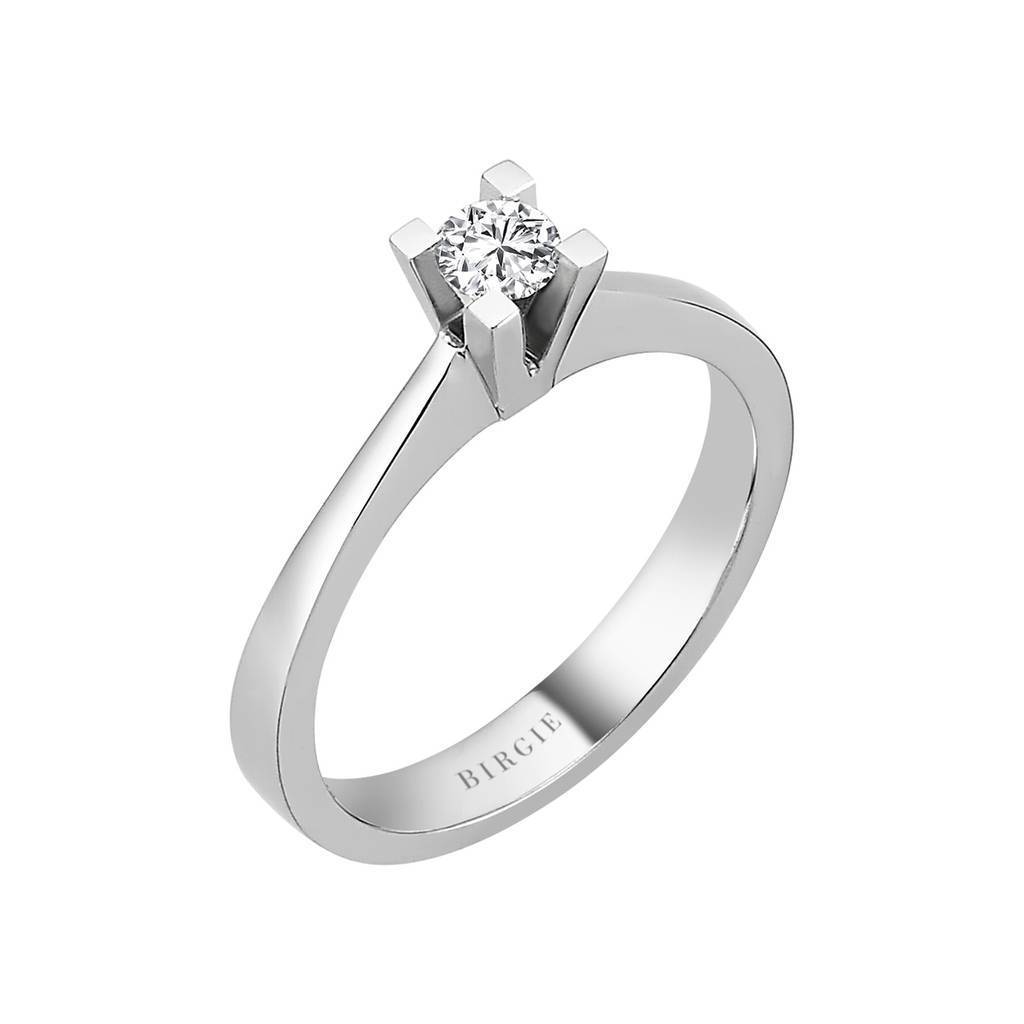 Bague solitaire diamant 0,21 carat