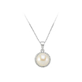 Diamond and pearl necklace