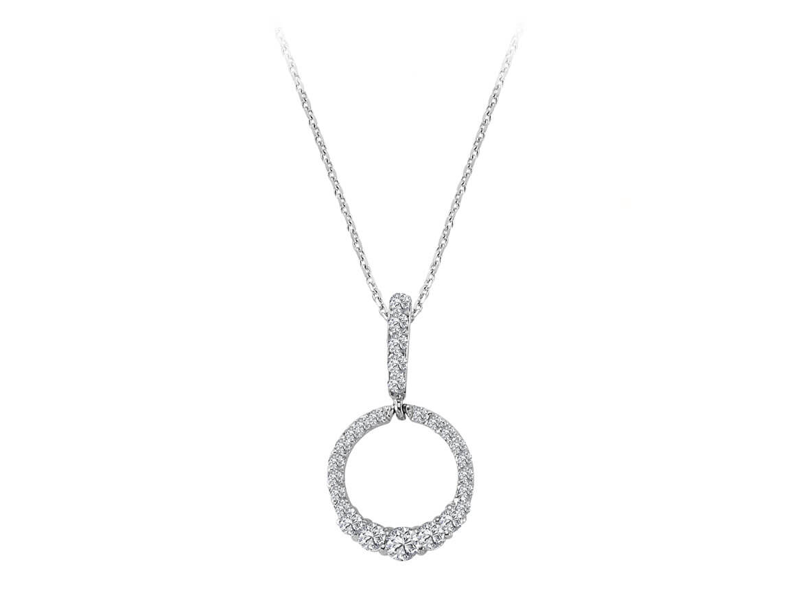 Diamond Love Circle Necklace
