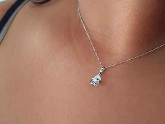 0.13 Carat Diamond Solitaire Necklace
