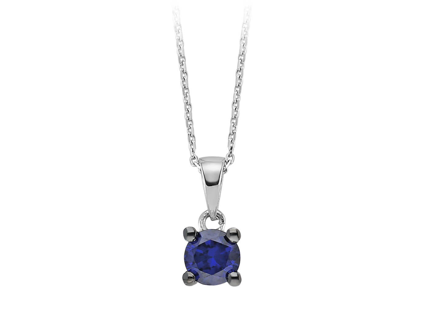 Collier Solitaire Saphir