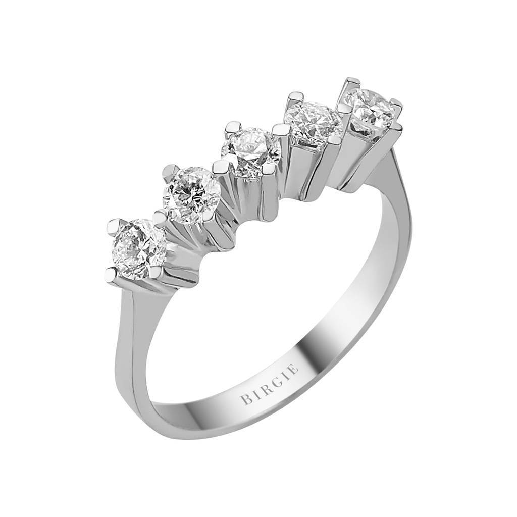 0.68 Carat Diamond 5 Stone Engagement Ring