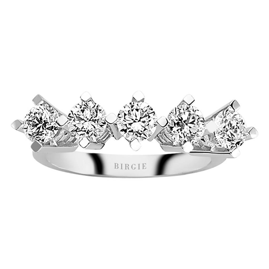 1.55 Carat Diamond 5 Stone Engagement Ring