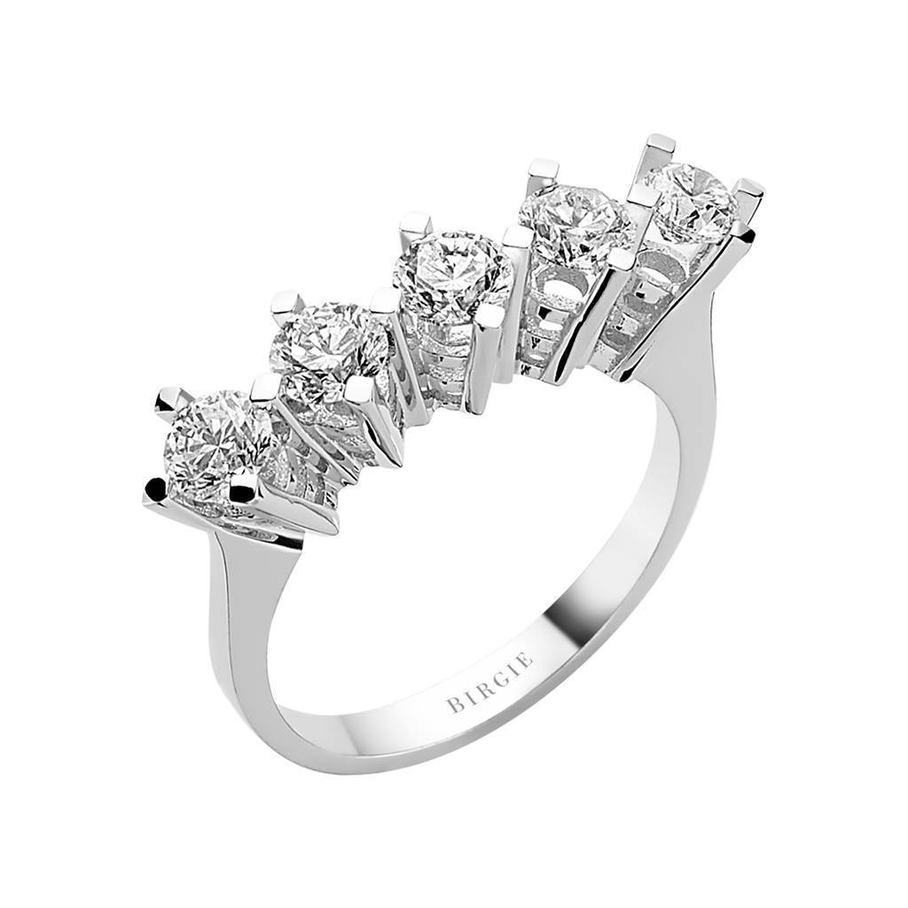 1.55 Carat Diamond 5 Stone Engagement Ring
