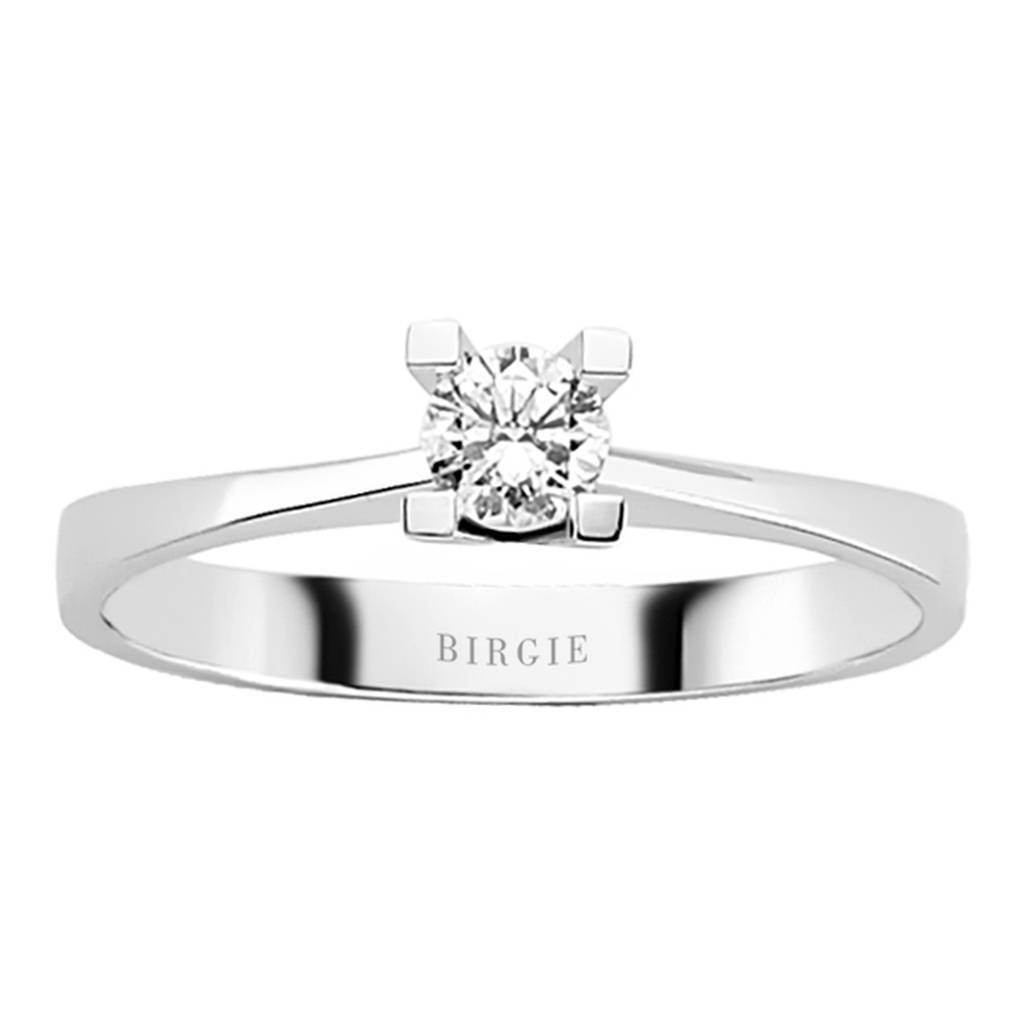 Bague solitaire diamant 0,21 carat