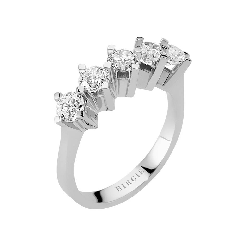 1.48 Carat Diamond 5 Stone Engagement Ring