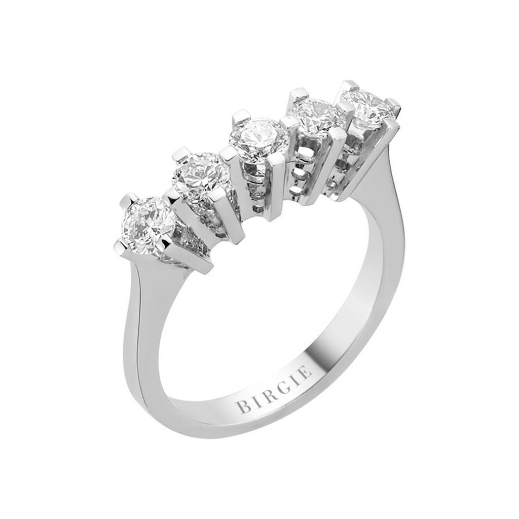 0.94 Carat Diamond 5 Stone Engagement Ring