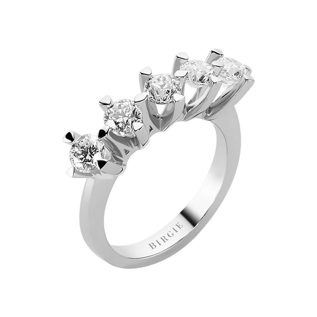 1.44 Carat Diamond 5 Stone Engagement Ring