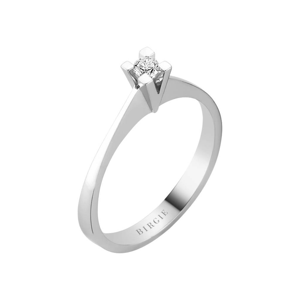 Bague solitaire diamant 0,08 carat