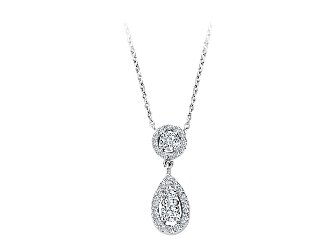 Collier en forme de goutte de diamant