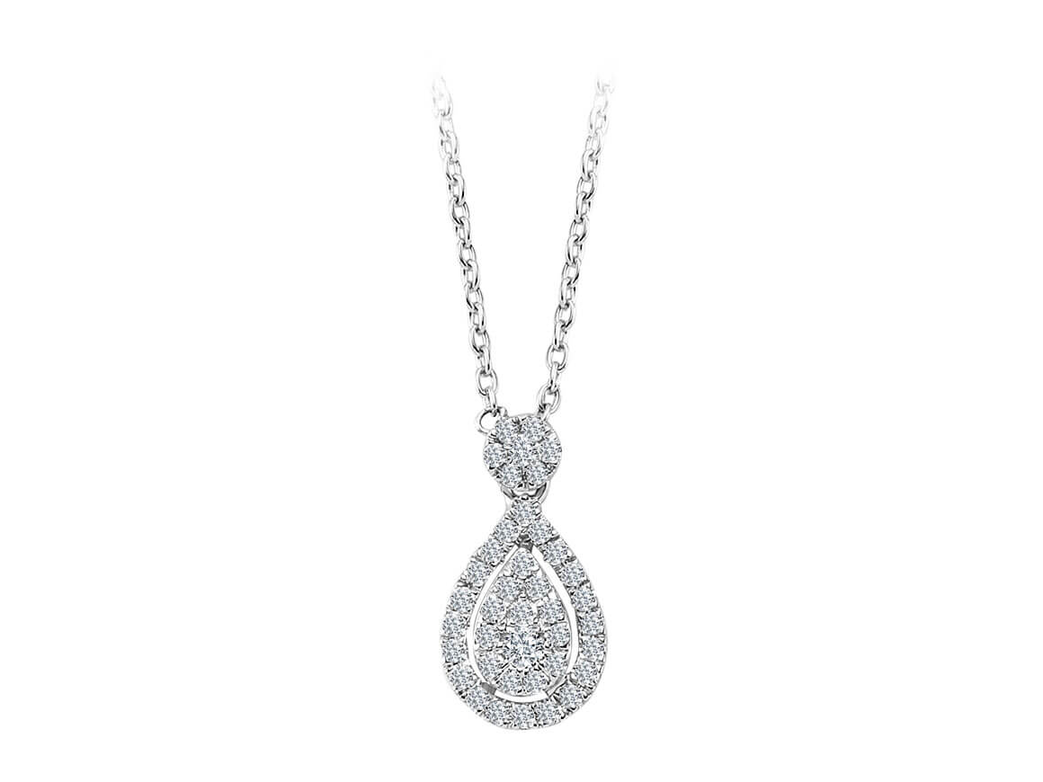 Collier goutte d'amour en diamant
