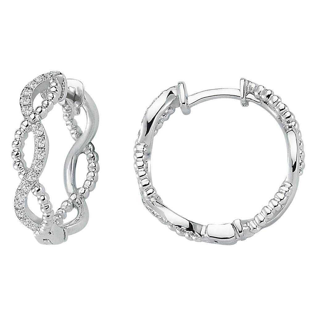 Boucles d'oreilles créoles infini diamant