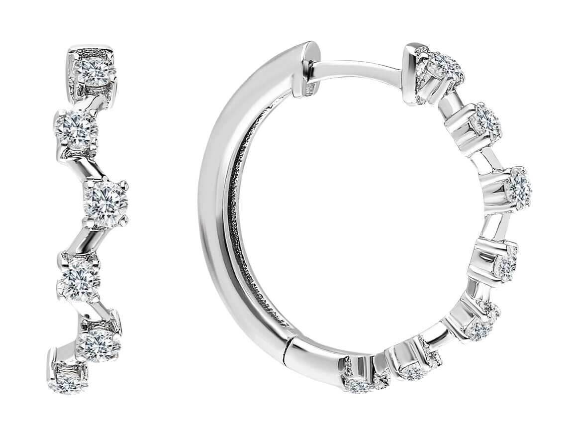 Boucles d'oreilles créoles diamant