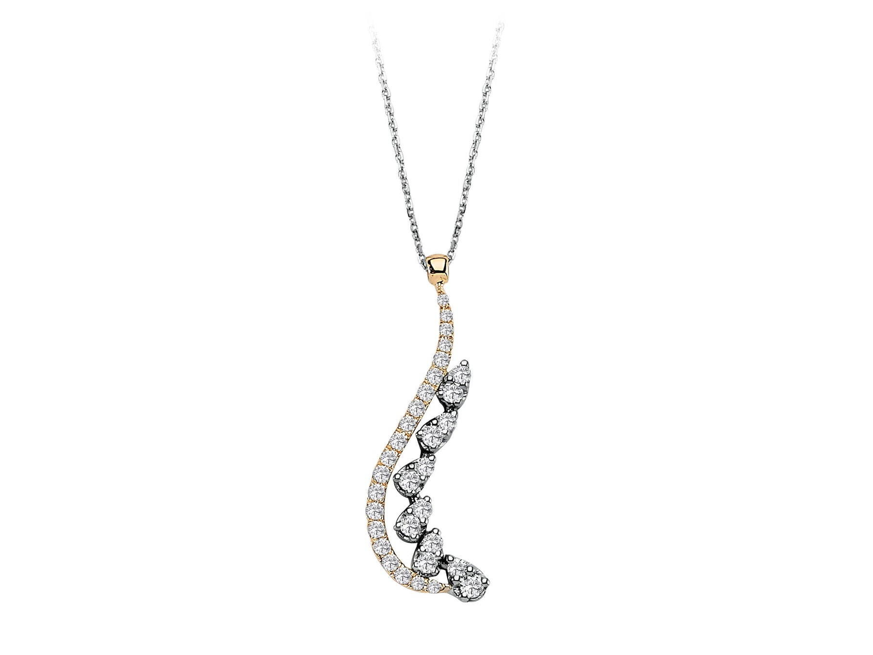 Collier goutte d'amour en diamant