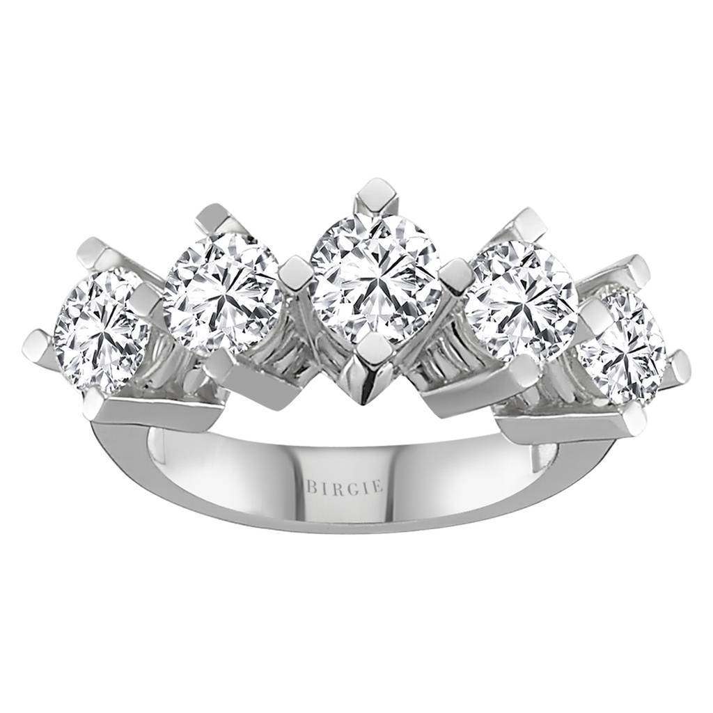 2.37 Carat Diamond 5 Stone Engagement Ring