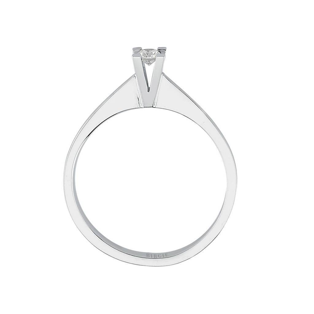 Bague solitaire diamant couleur G de 0,10 carat