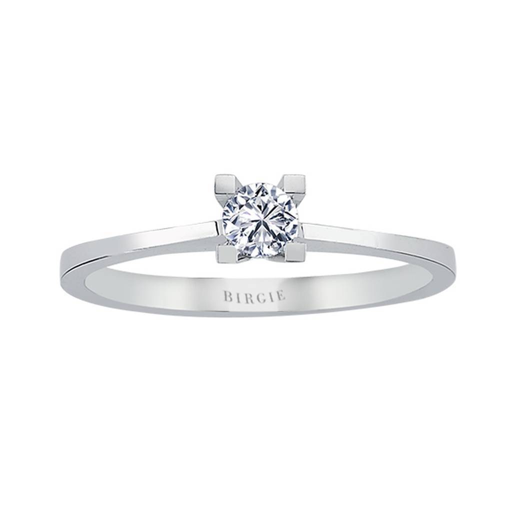 Bague solitaire diamant couleur G 0,20 carat