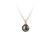 Modern Black Pearl Necklace