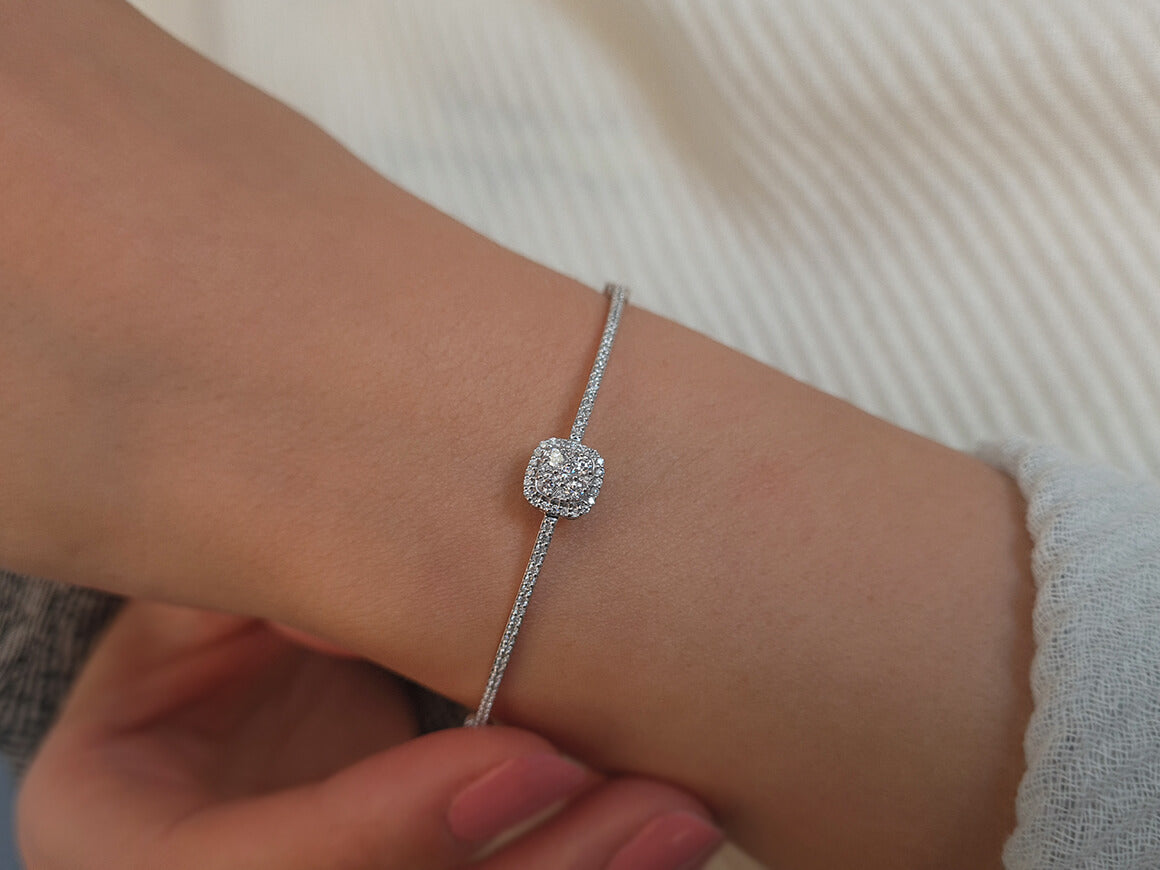 Bracelet Polaris en diamant baguette