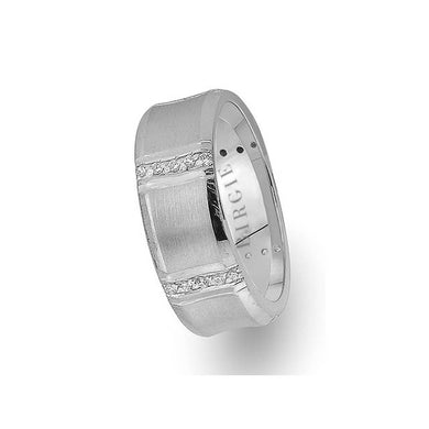 White Gold Neptun Wedding Band w/ Diamonds - Birgie Diamant | Fine Jewellery - Diamant & Edelstein Schmuck