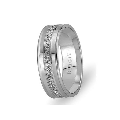 White Gold Ulker Wedding Band w/ Diamonds - Birgie Diamant | Fine Jewellery - Diamant & Edelstein Schmuck