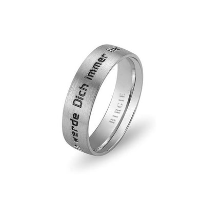 White Gold I Love You Engraved Wedding Band - Birgie Diamant | Fine Jewellery - Diamant & Edelstein Schmuck