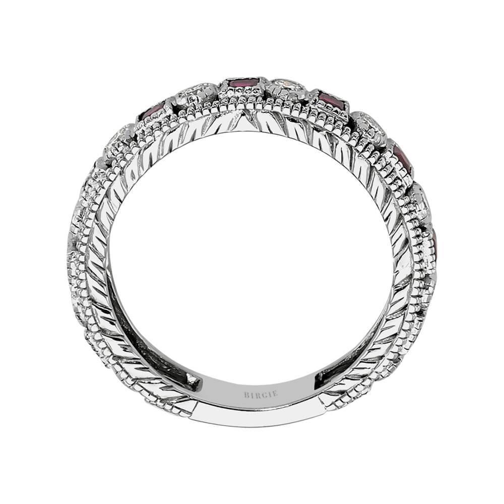 Diamond and Ruby Stone Eternity Ring