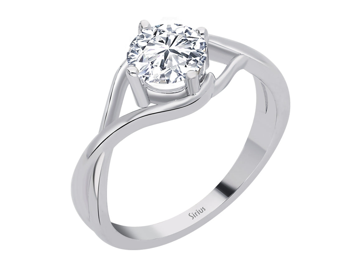 Birgie 0.80 Karat Diamant Solitär Ring aus 14K Weißgold