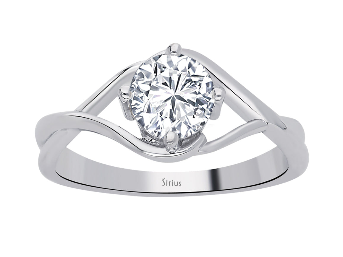 Birgie 0.80 Karat Diamant Solitär Ring aus 14K Weißgold