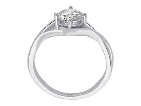 Birgie 0.80 Karat Diamant Solitär Ring aus 14K Weißgold