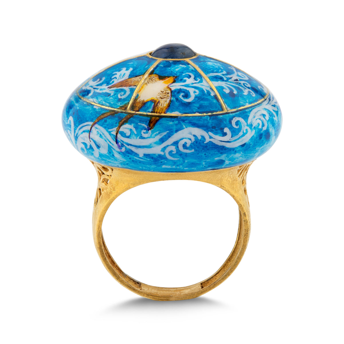 Blauen Saphir-Ring