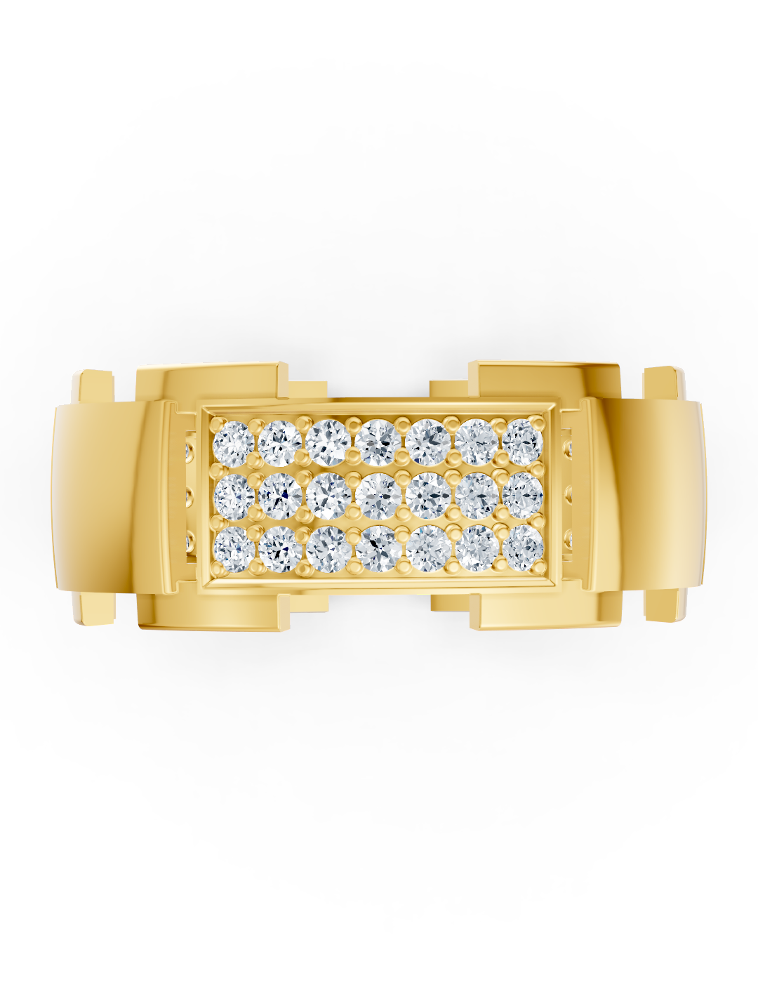 14 Karat Gold Design Trauring mit Diamanten