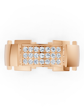 14 Karat Gold Design Trauring mit Diamanten