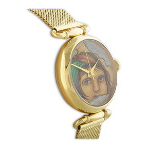 Acrylic Hand Painted Woman Face Clock