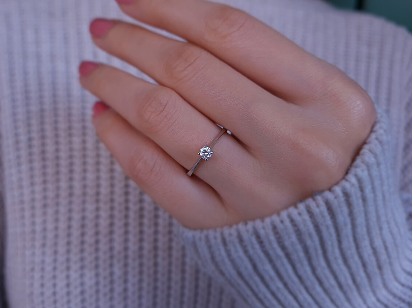 0.18 Carat Diamant Solitärring