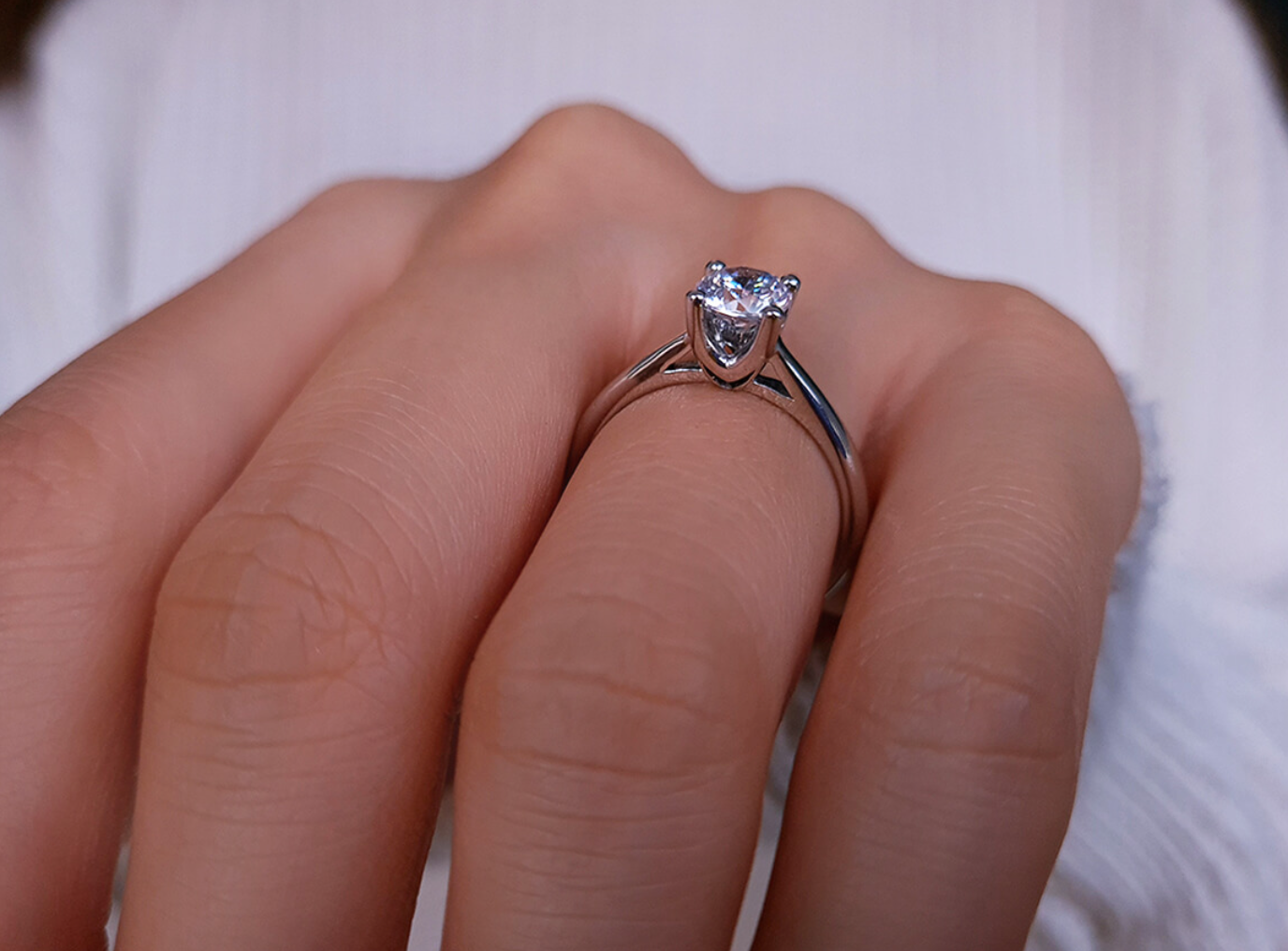 0.79 Carat Diamond Solitaire Ring