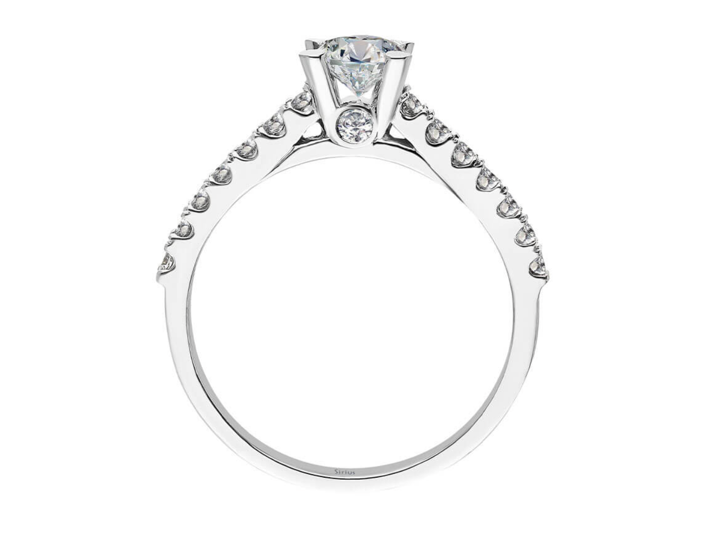 0.75 Carat Diamant Halo Verlobungsring