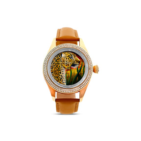 Edelstein Micro Gemalt Jaguar Uhr