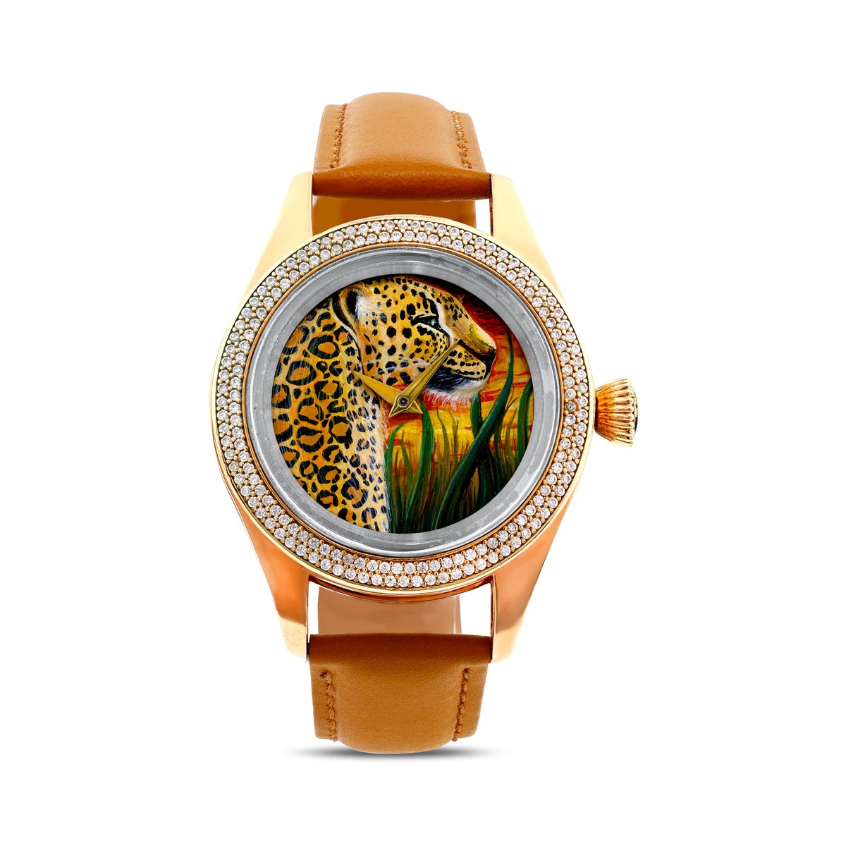 Edelstein Micro Gemalt Jaguar Uhr